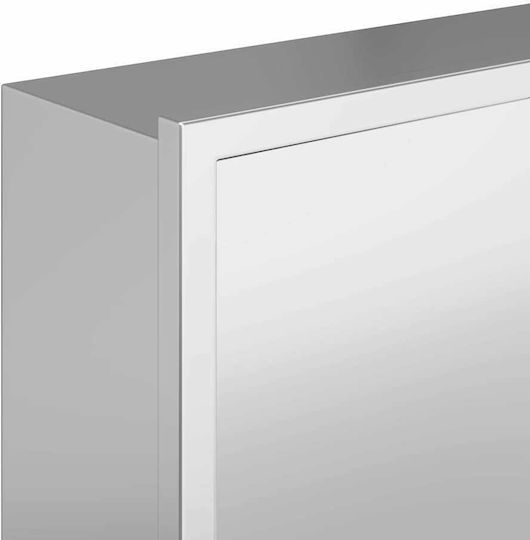 vidaXL Επιτοίχια Ραφιέρα Μπάνιου Μεταλλική 90x9.5x20cm Ασημί