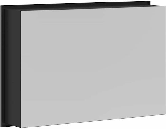 vidaXL Επιτοίχια Ραφιέρα Μπάνιου Μεταλλική 45x9.5x30cm Μαύρη