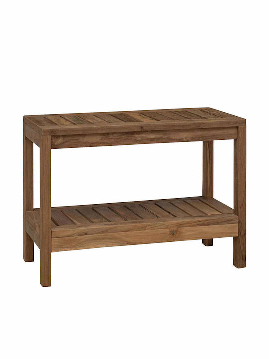 vidaXL Επιδαπέδια Ραφιέρα Μπάνιου Ξύλινη 60x30x45cm Καφέ