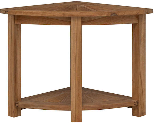 vidaXL Ecken Boden Badezimmerregal Hölzernes 45x45x46cm Grau