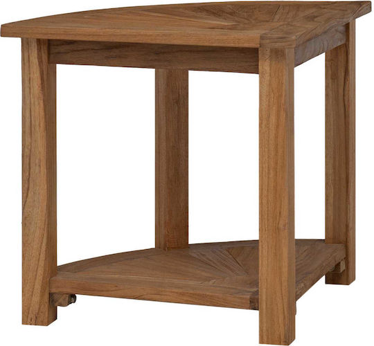 vidaXL Ecken Boden Badezimmerregal Hölzernes 45x45x46cm Grau