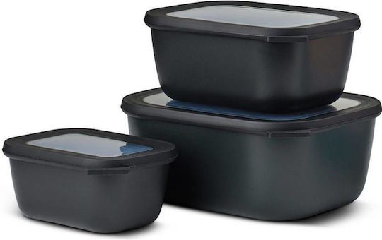 Mepal Cirqula Kunststoff Schwarze 3lt 3 Stücke