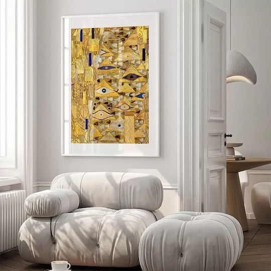 Poster Adele's Dress Details By Gustav Klimt Art154 40cm X 50cm Κορνίζα Καφέ Ξύλου 56087pd156667f63322