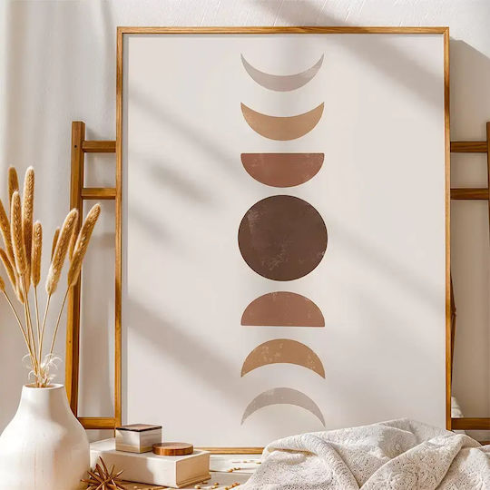 Poster Moon Geometry Pst178 40cm X 50cm Μαύρη Ξύλινη Κορνίζα-56155pd156622f55321