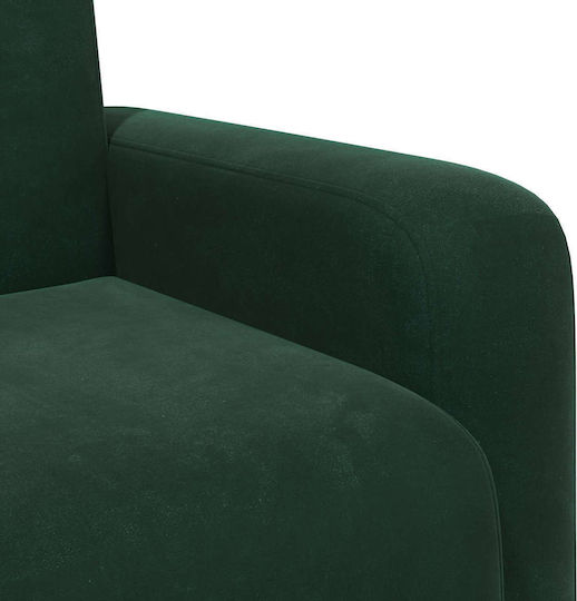 Velvet Armchair Dark Green 88x90x77cm