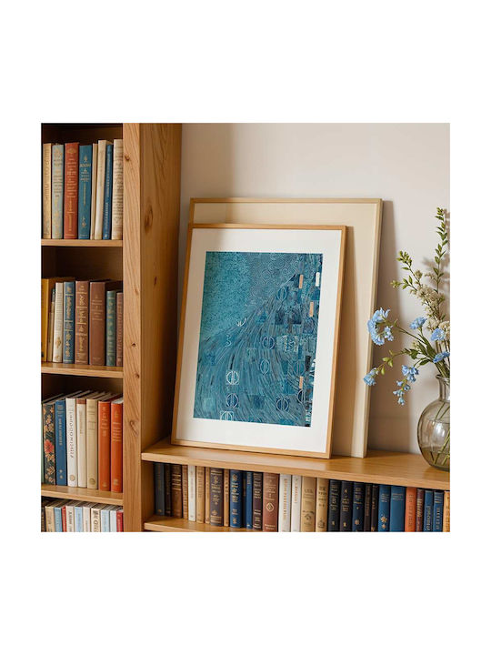 Poster Blue Details By Gustav Klimt Art156 40cm X 50cm Μαύρη Ξύλινη Κορνίζα-56092pd156668f55321