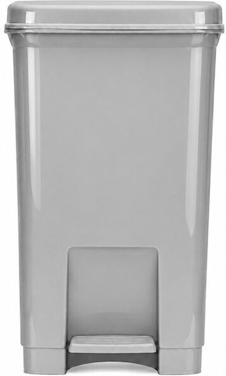 Viomes Waste Bin Plastic with Pedal Silver/Black 40lt