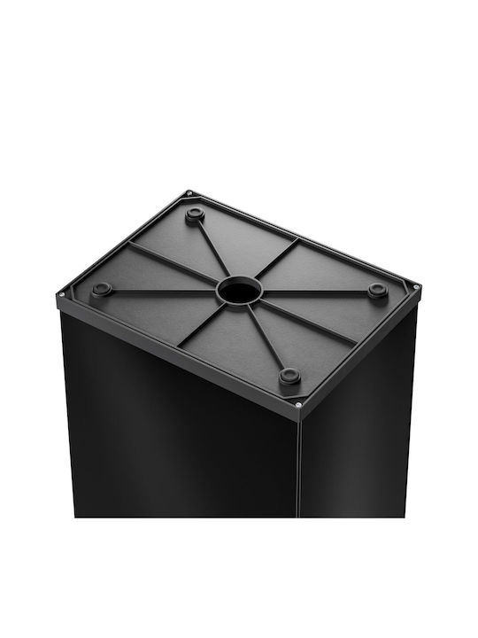 Große Schwingdeckel-Mülleimer 35l Schwarz