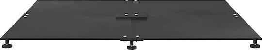 vidaXL Klappbar Schirmständer aus Metall Black Velvet-Black Metal 100x100x4cm