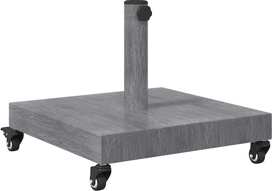 vidaXL Стойка за чадър Дърво Dark Wood 45x45x32см
