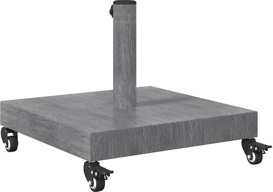 vidaXL Стойка за чадър Дърво Dark Wood 45x45x32см