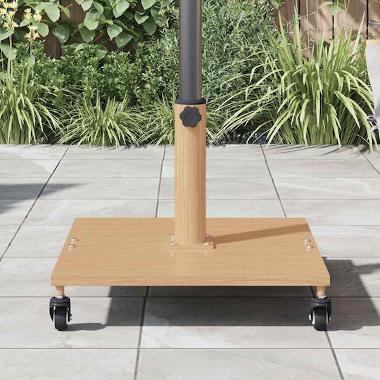vidaXL Стойка за чадър Дърво Light Wood Color 45x45x31.5см