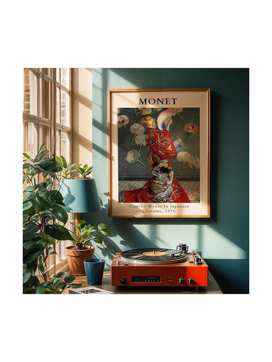 Poster Claude Monet Camille Monet In Japanese Costume Art099 40cm X 50cm Μαύρη Ξύλινη Κορνίζα-56053pd156702f55321