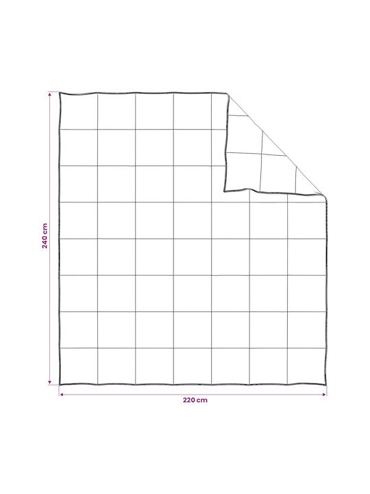vidaXL Super King Decke 220x240cm Beigefarbe