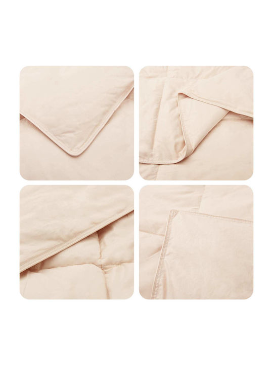 vidaXL Couchdecke 135x220cm Beige