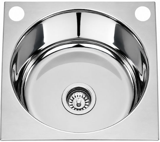 Inter Ceramic 4545 Ένθετος Inox Μ51xΠ51cm Ασημί