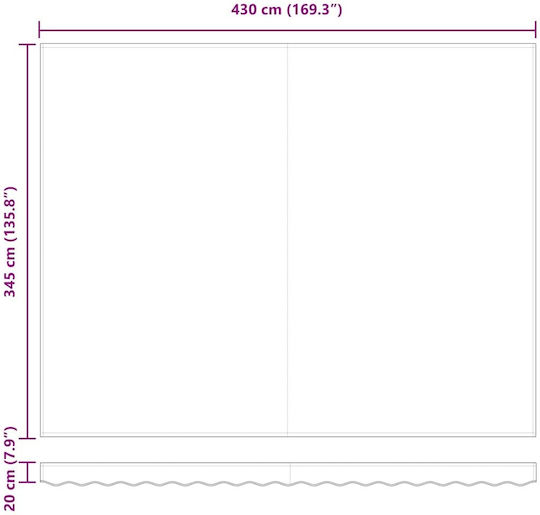 vidaXL Awning fabric Beige 3.5x4.5m