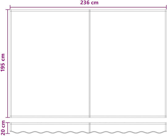 vidaXL Material Pentru Copertină Gri 2.5x2.5m