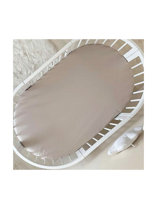 IngVart Baby Sheet Crib Cotton Fitted Beige