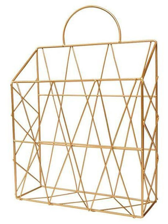 Next Стенен Металик Рафт 25x10x38см Златист