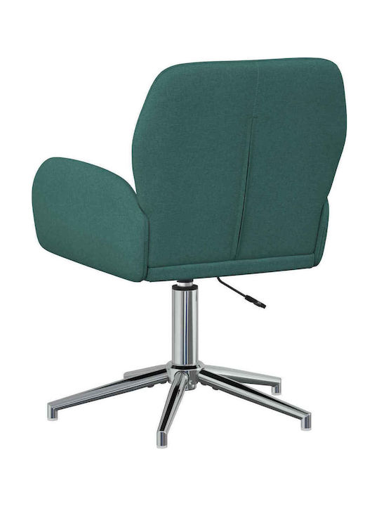 Swivel Visitor Chair with Arms in Green Colour 54x58x90cm