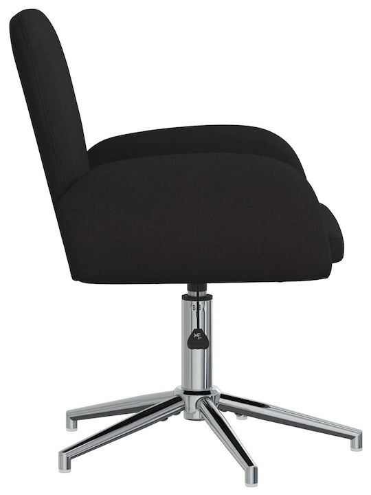 Drehbarer Besucherstuhl mit Armlehnen in Schwarz Farbe 54x58x90cm