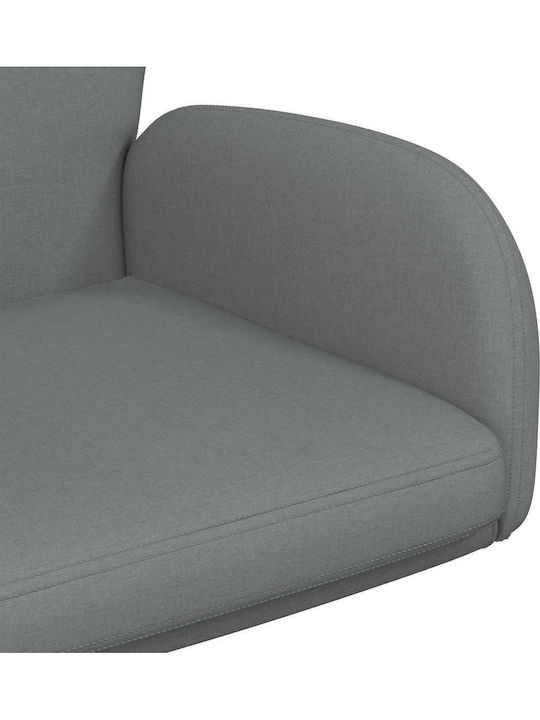 Swivel Visitor Chair with Arms in Grey Colour 54x58x90cm