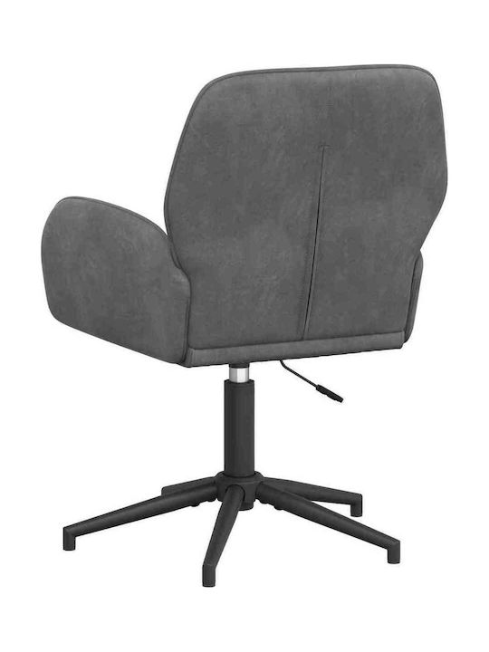 Drehbarer Besucherstuhl mit Armlehnen in Grau Farbe 54x55x90cm