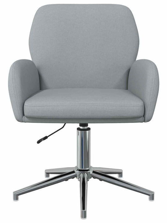 Drehbarer Besucherstuhl mit Armlehnen in Grau Farbe 54x58x90cm