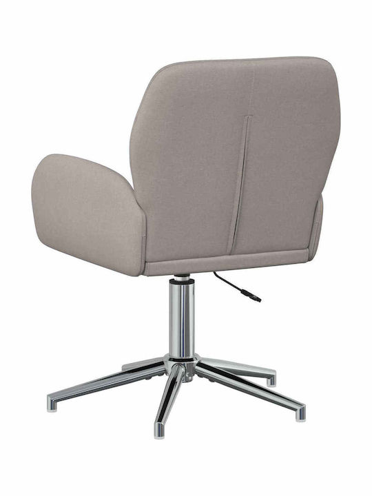 Swivel Visitor Chair with Arms in Brown Colour 54x58x90cm