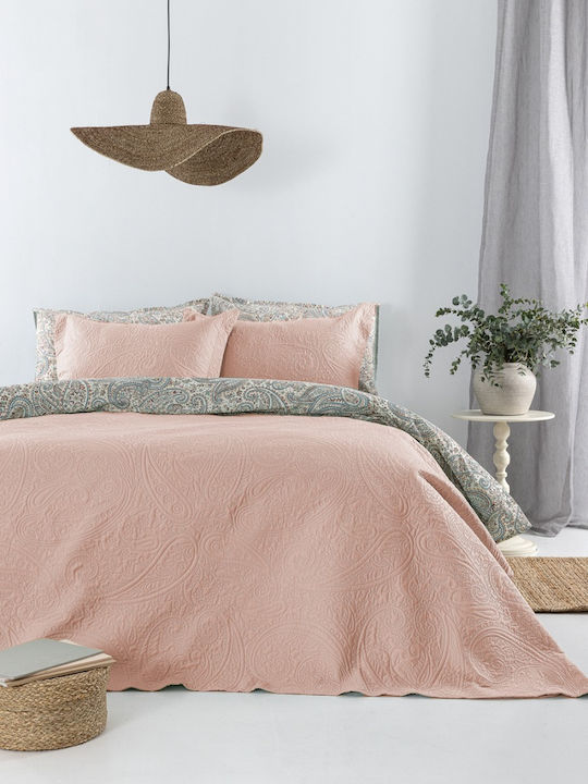 Palamaiki Ella Κουβερλί Υπέρδιπλο Microfiber Rose 220x240cm