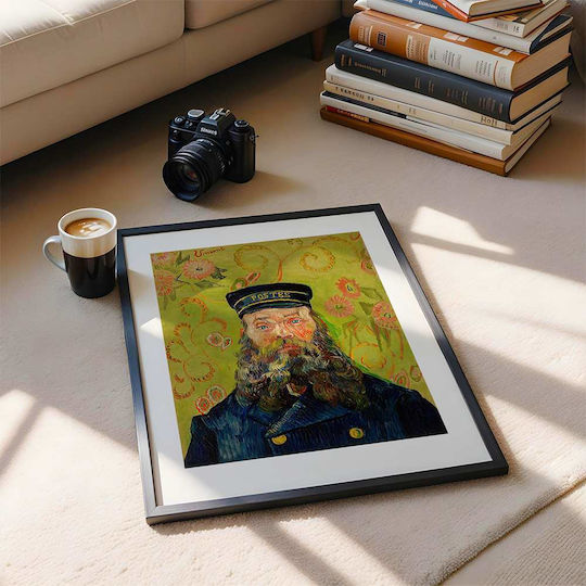 Poster Van Gogh Postman Art114 40cm X 50cm Black Wooden Frame