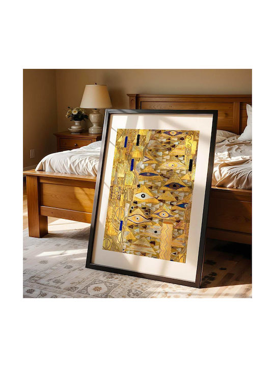 Poster Adele's Dress Details By Gustav Klimt Art154 40cm X 50cm Premium Black Wooden Frame
