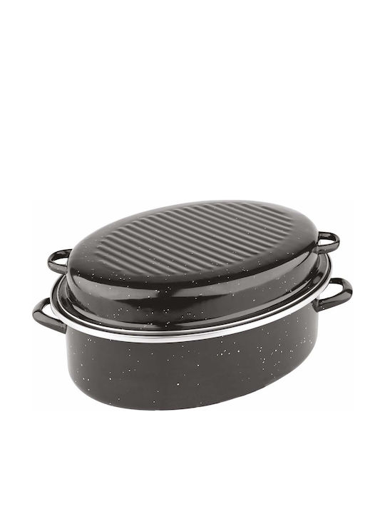 Homestyle Oală Ovală din Aluminiu 42x34cm 1buc
