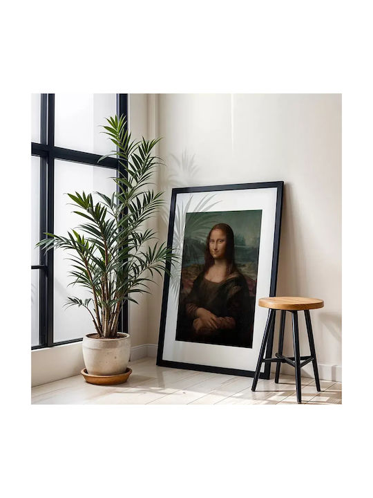 Poster Leonardo Da Vinci Mona Lisa Art159 40cm X 50cm Black Wooden Frame