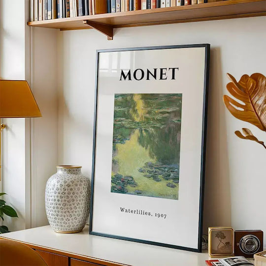 Poster Monet Waterlillies Art011 40cm X 50cm Μαύρη Ξύλινη Κορνίζα-55796pd156880f55321