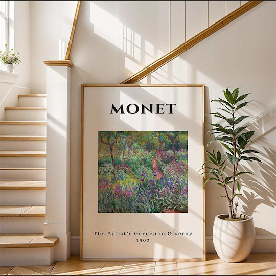 Poster Monet Artists Garden Art014 40cm X 50cm Λευκή Ξύλινη Κορνίζα-55869pd156879f55310