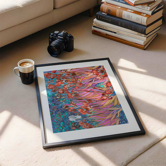 Плакат Van Gogh Irises Art110 40см X 50см Кафява Дървена Рамка 56099pd156658f63322