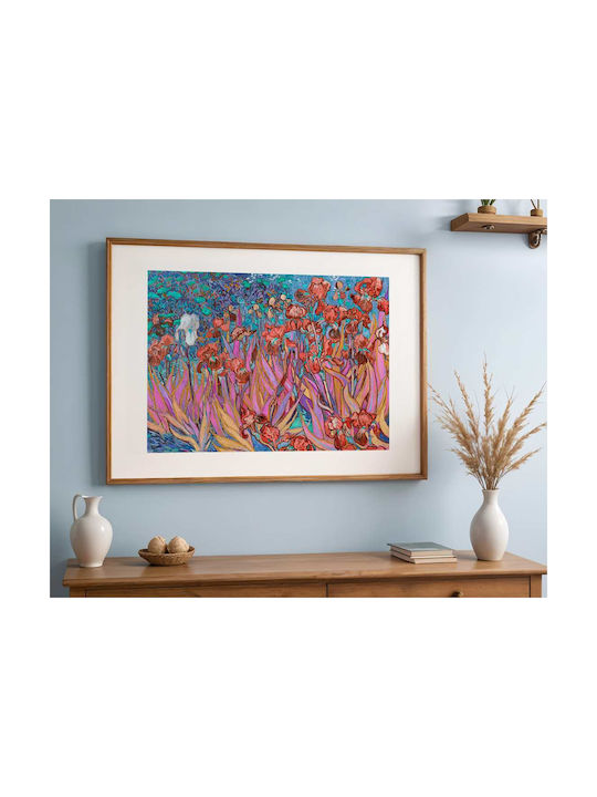 Poster Van Gogh Irises Art110 40cm X 50cm Κορνίζα Καφέ Ξύλου 56099pd156658f63322