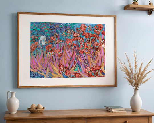 Плакат Van Gogh Irises Art110 40см X 50см Кафява Дървена Рамка 56099pd156658f63322