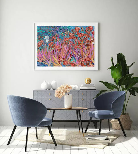 Poster Van Gogh Irises Art110 40cm X 50cm Μαύρη Ξύλινη Κορνίζα-56099pd156658f55321