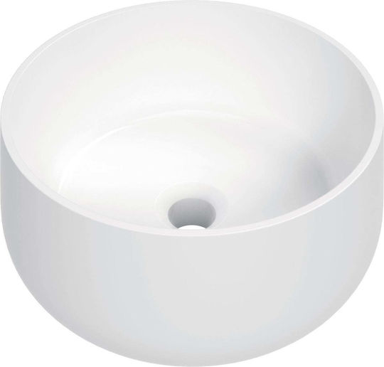 Deante Επικαθήμενος Νιπτήρας Κεραμικός 35.3x35.3cm Λευκός