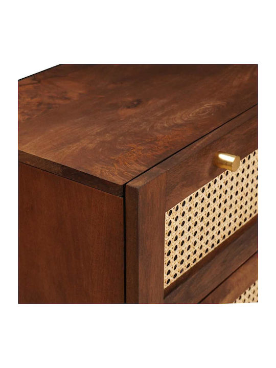 Cabinet Storage Solid Wood with 3 Drawers L60xW33xH75cm