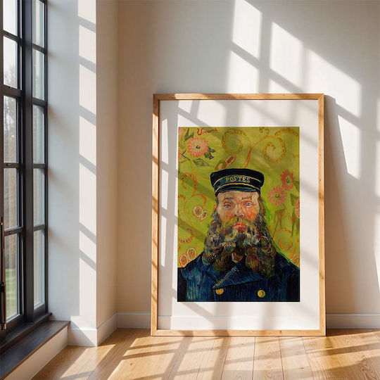 Poster Van Gogh Postman Art114 40cm X 50cm Premium Μαύρο Ξύλινο Κάδρο-56104pd156653f55323