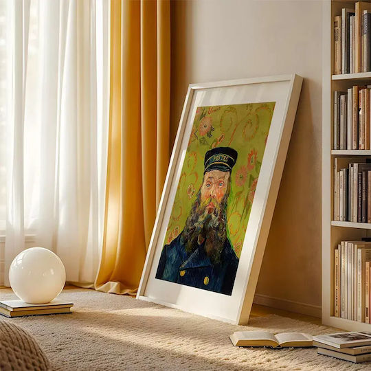 Poster Van Gogh Postman Art114 40cm X 50cm Premium Μαύρο Ξύλινο Κάδρο-56104pd156653f55323