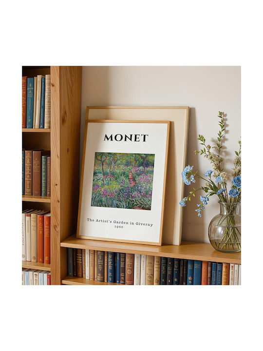Poster Monet Artists Garden Art014 40cm X 50cm Black Wooden Frame