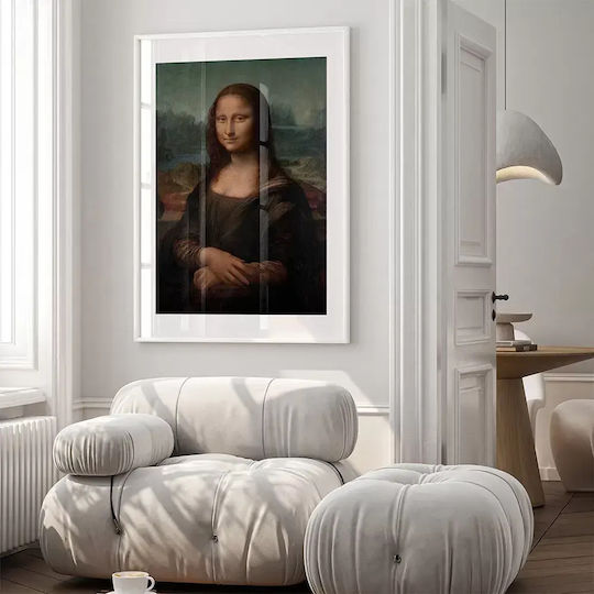 Poster Leonardo Da Vinci Mona Lisa Art159 40cm X 50cm Premium Black Wooden Frame