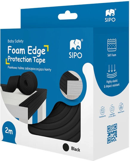 Sipo Ecke Schutz mit Aufkleber aus Schaumstoff Material in Schwarz Farbe 30x7.5cm