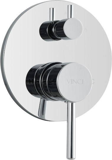 Vinci Built-In Mixer & Shower Head Set for Shower 2 Exits Silver