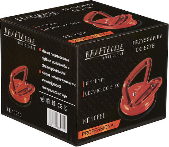 Kraft & Dele Μονή Βεντούζα Πλαστική Διαμέτρου 120mm με Ικανότητα Συγκράτησης 50kg